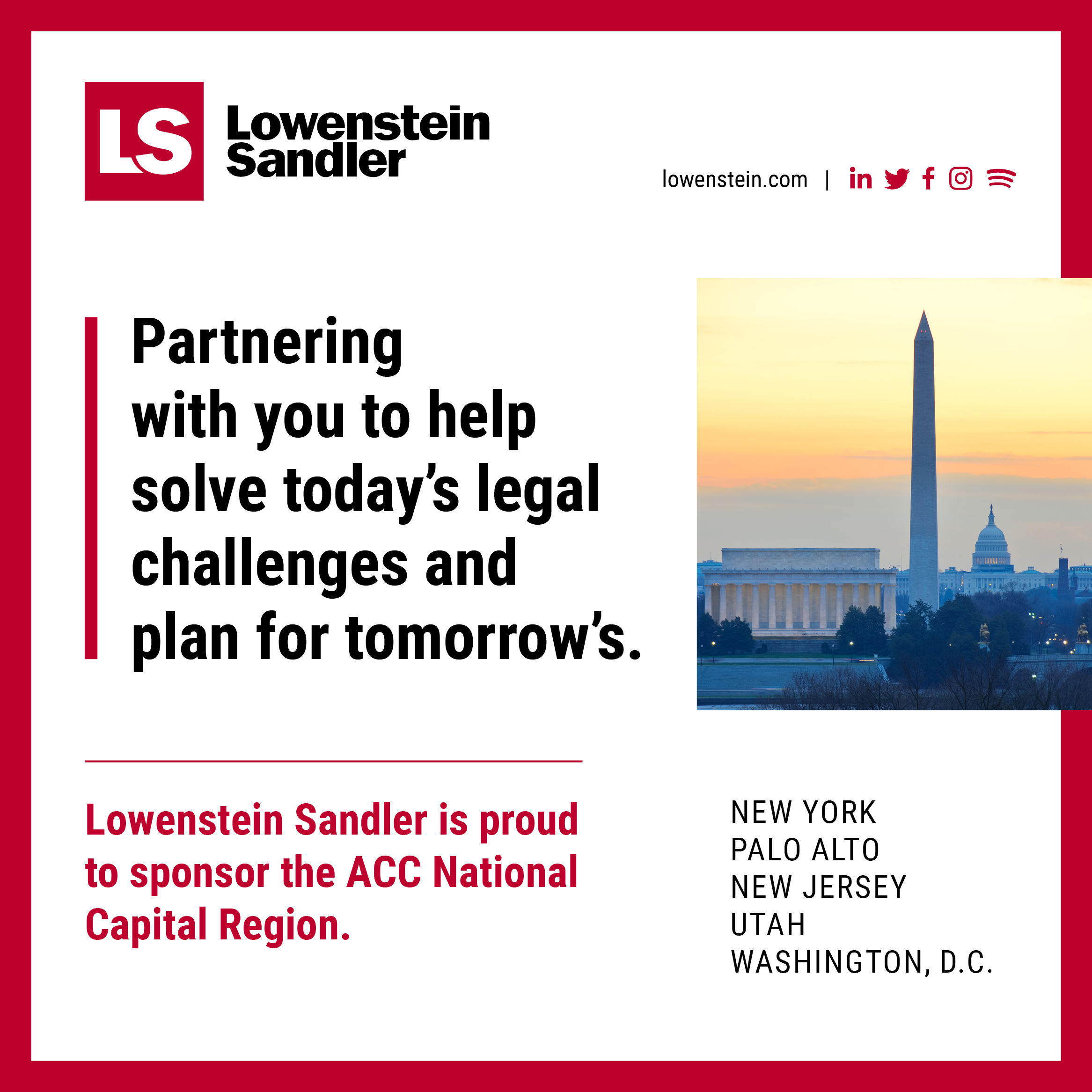 Lowenstein Sandler Ad